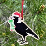 Wooden Christmas Decoration | Australian Magpie